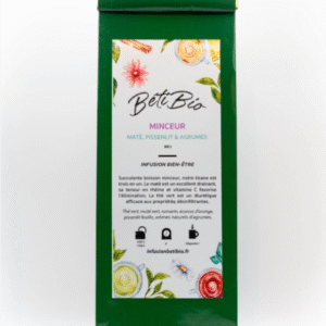 infusion bio minceur – thé vert, maté, pissenlit & agrumes – 100g