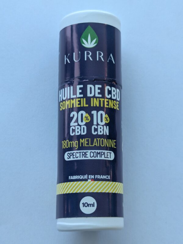 Huile CBD Sommeil + :  10 %CBN, 20 %CBD & 180 mg de mélatonine – Image 2
